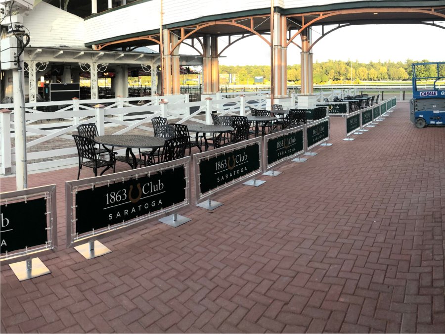 Sidewalk Barriers | Branded Cafe Barriers | Sidewalk Cafe Barricades |(6)