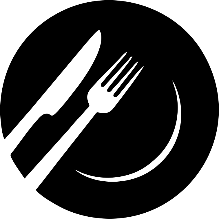 icon depicting restaurant with fork and knife