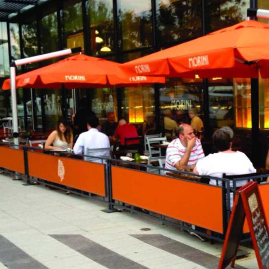 Outdoor Restaurant Cafe Fencing Barricades | New York City Sidewalk Barriers