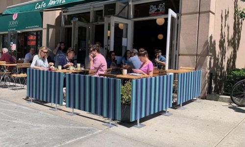 Sidewalk Barriers | Branded Cafe Barriers | Sidewalk Cafe Barricades(3)
