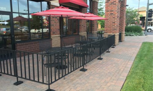 Sidewalk Barriers | Branded Cafe Barriers | Sidewalk Cafe Barricades(4)