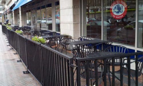 Sidewalk Barriers | Branded Cafe Barriers | Sidewalk Cafe Barricades(5)