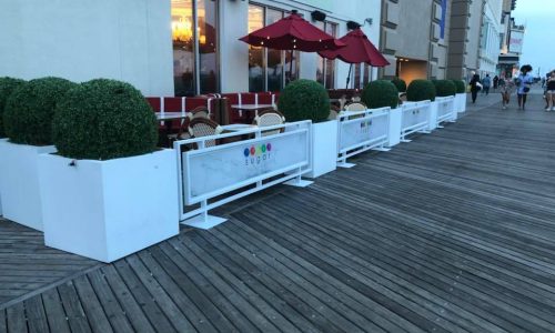 Sidewalk Cafe Barriers | New York City Signs & Awnings | Style F